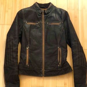 Danier Suede Jacket with Quilt Lining. XXs